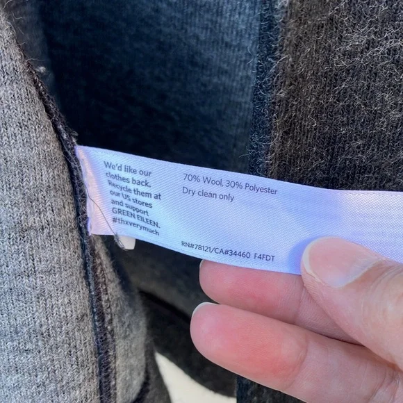 Lovely Eileen Fisher Modern Car Coat size XL - Picture 6 of 11